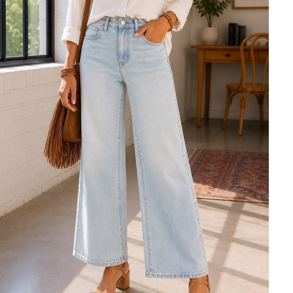 Universal Thread Womens High Rise Flare Jeans Light Wash Blue Size 14/R Denim